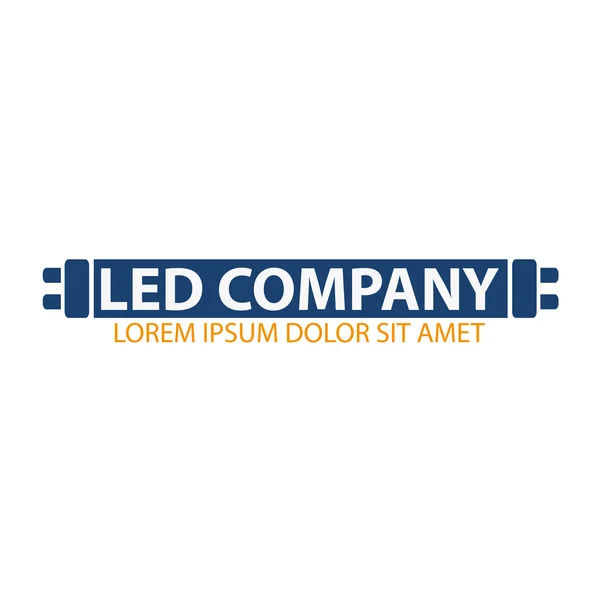 Logo de l'ampoule LED. Logo de la société Led. Éclairage LED. Conception de logo d'entreprise . — Image vectorielle