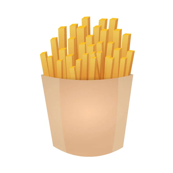Batatas fritas. Restaurante de fast food. Ilustração vetorial . — Vetor de Stock