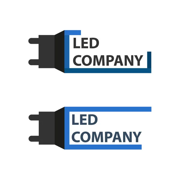 Ensemble de logo d'ampoule LED. Logo de la société Led. Éclairage LED. Conception de logo d'entreprise . — Image vectorielle