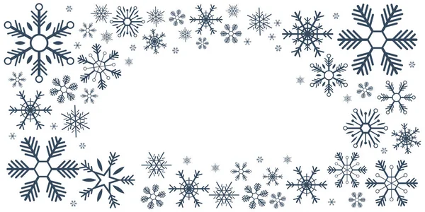 Merry Christmas and Happy New Year. Snowflakes. Vector illustration. — Stock Vector