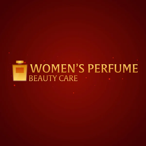 Logo Women 's Perfume. Cuidado de belleza. Botella clásica de perfume. Aromaterapia de fragancia de lujo líquido. Ilustración vectorial . — Vector de stock