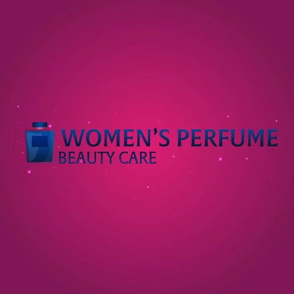 Logo Women 's Perfume. Cuidado de belleza. Botella clásica de perfume. Aromaterapia de fragancia de lujo líquido. Ilustración vectorial . — Vector de stock
