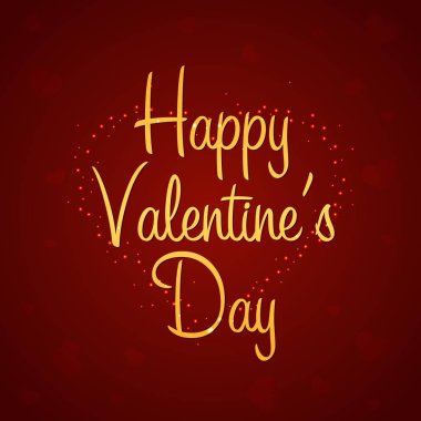 Sevgililer günün kutlu olsun. Kalp kırmızı zemin üzerine. Vektör çizim.