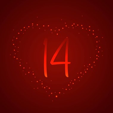 Sevgililer günün kutlu olsun. Kalp kırmızı zemin üzerine. Vektör çizim.