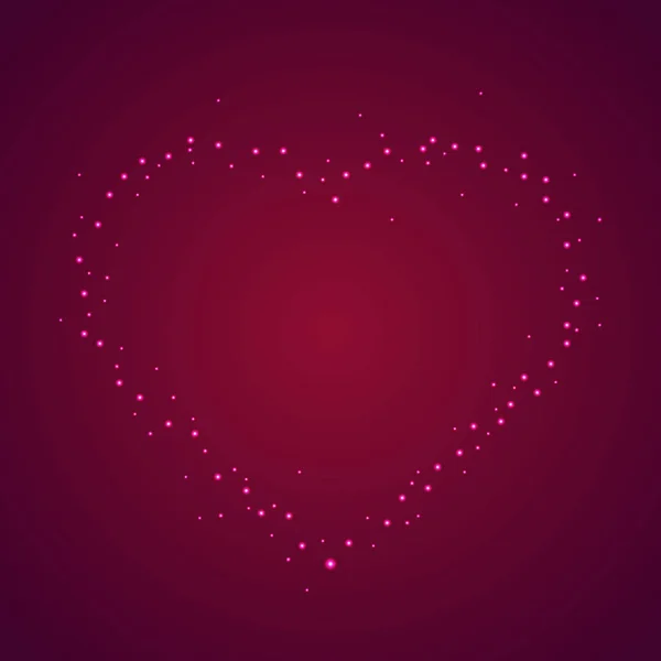 Feliz Dia dos Namorados. Coração no fundo vermelho. Ilustração vetorial . — Vetor de Stock