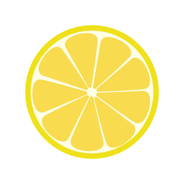 Zitronen-Symbol. Zitrusfrüchte. Erfrischungsgetränk. Vektorillustration. — Stockvektor