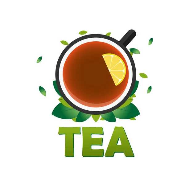 Tea house logo firmy. Logo herbaty. Ilustracja wektorowa logo. — Wektor stockowy