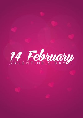 Poster Sevgililer günü düz. Pembe Pembe zarfta. Vektör düz çizim.