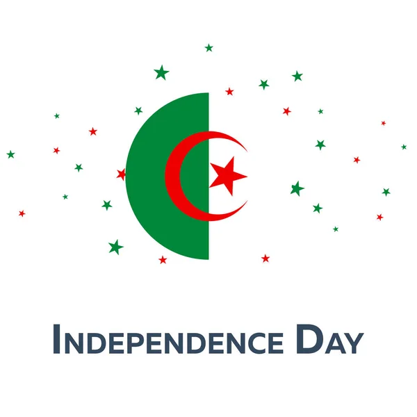 Dia da independência da Argélia. Banner Patriótico. Ilustração vetorial . — Vetor de Stock