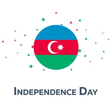 Azerbaycan'ın bağımsızlık günü. Vatansever Banner. Vektör çizimi.