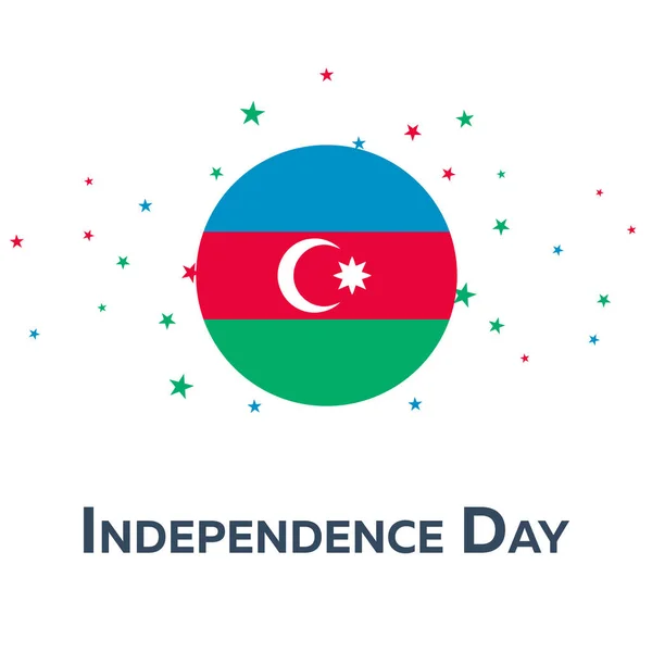 Dia da independência do Azerbaijão. Banner Patriótico. Ilustração vetorial . — Vetor de Stock