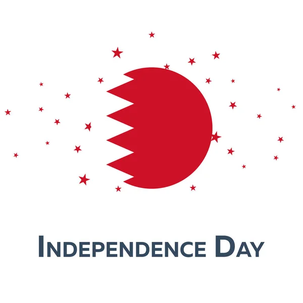 Día de la Independencia de Bahréin. Bandera Patriótica. Ilustración vectorial . — Vector de stock