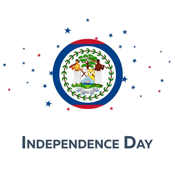 Jour de l'indépendance du Belize. Bannière patriotique. Illustration vectorielle . — Image vectorielle
