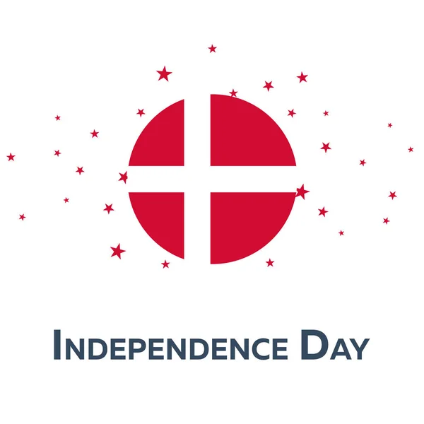 Dzień Niepodległości Danii. Patriotyczny sztandar. Ilustracja wektorowa. — Wektor stockowy