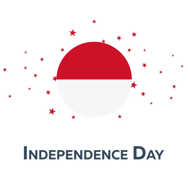 Dzień Niepodległości Indonezji. Patriotyczny sztandar. Ilustracja wektorowa. — Wektor stockowy