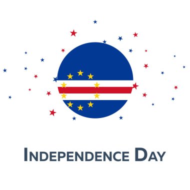 Cape Verde'nin bağımsızlık günü. Vatansever Banner. Vektör çizimi.