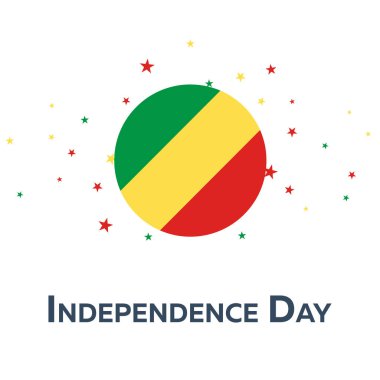 Kongo Cumhuriyeti'nin bağımsızlık günü. Vatansever Banner. Vektör çizimi.