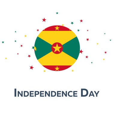 Grenada'nın bağımsızlık günü. Vatansever Banner. Vektör çizimi.
