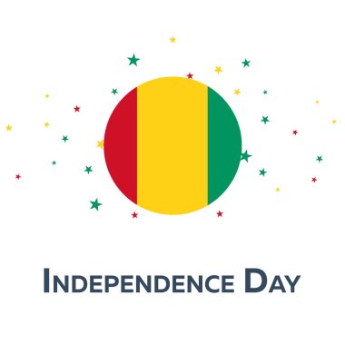 Gine'nin bağımsızlık günü. Vatansever Banner. Vektör çizimi.