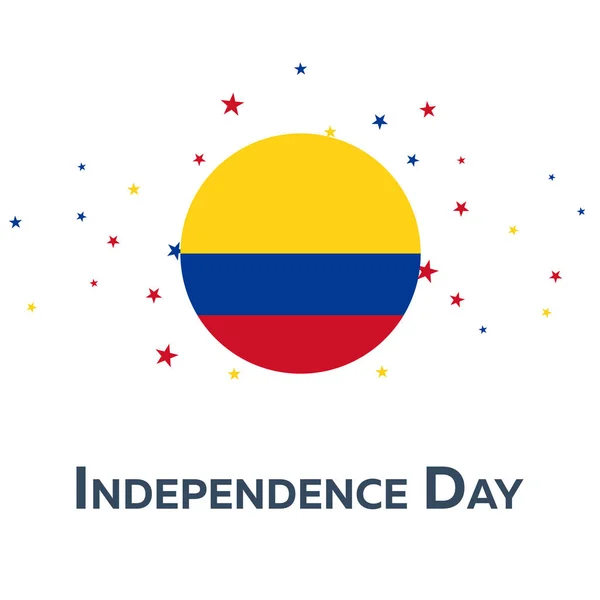 Jour de l'indépendance de la Colombie. Bannière patriotique. Illustration vectorielle . — Image vectorielle