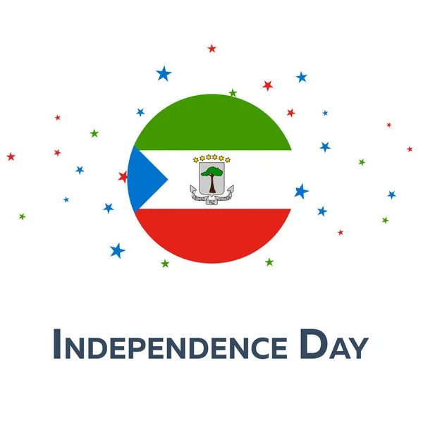 Independence day of Equatorial Guinea. Patriotic Banner. Vector illustration. — Stock Vector