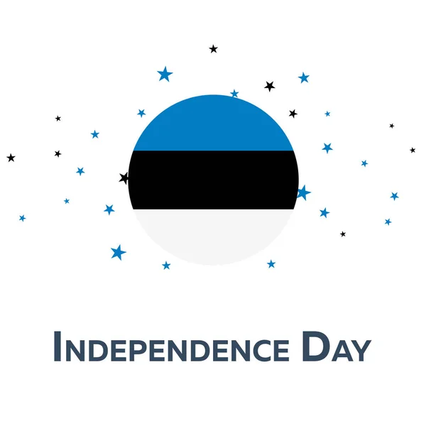 Dzień Niepodległości Estonii. Patriotyczny sztandar. Ilustracja wektorowa. — Wektor stockowy
