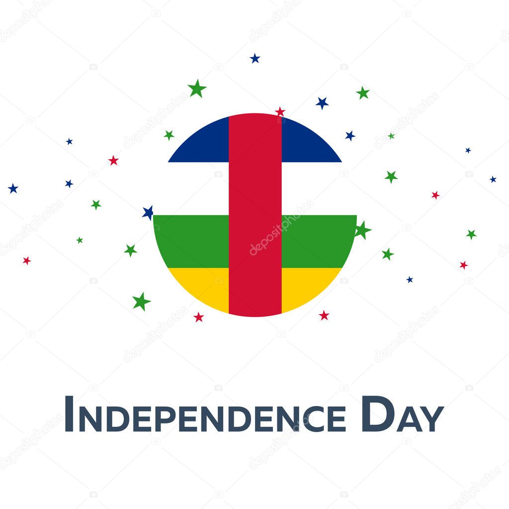 Independence day of Central African Republic. Patriotic Banner. Vector