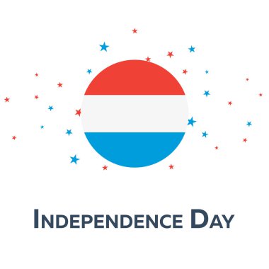 Lüksemburg Bağımsızlık günü. Vatansever afiş. Vektör çizim.