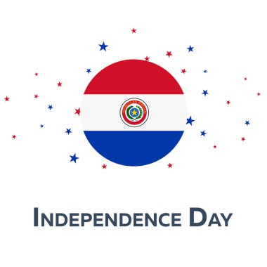 Paraguay Bağımsızlık günü. Vatansever afiş. Vektör çizim.