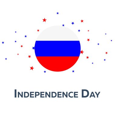 Rusya'nın Bağımsızlık günü. Vatansever afiş. Vektör çizim.