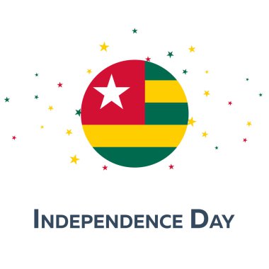 Togo Bağımsızlık günü. Vatansever afiş. Vektör çizim.