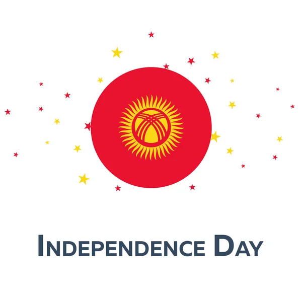 Dia da independência do Quirguizistão. Banner Patriótico. Ilustração vetorial . — Vetor de Stock
