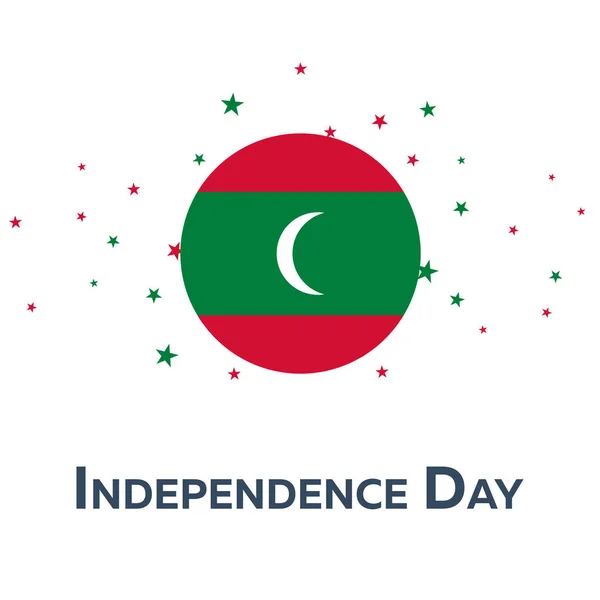 Dia da independência de Maldivas. Banner Patriótico. Ilustração vetorial . — Vetor de Stock