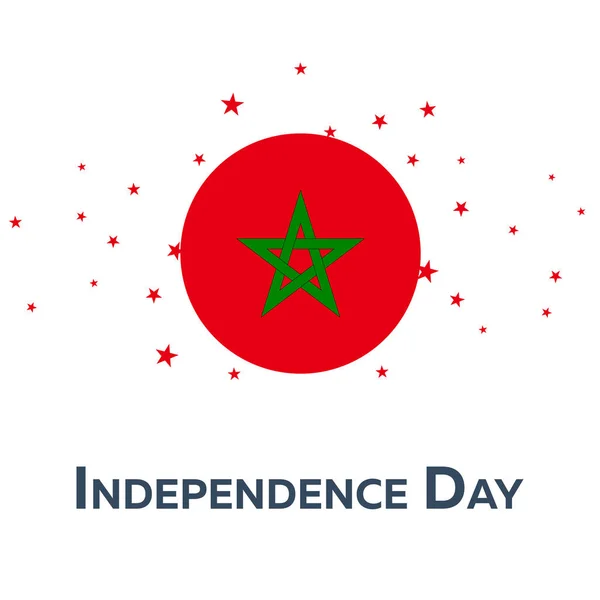 Dia da independência de Marrocos. Banner Patriótico. Ilustração vetorial . — Vetor de Stock