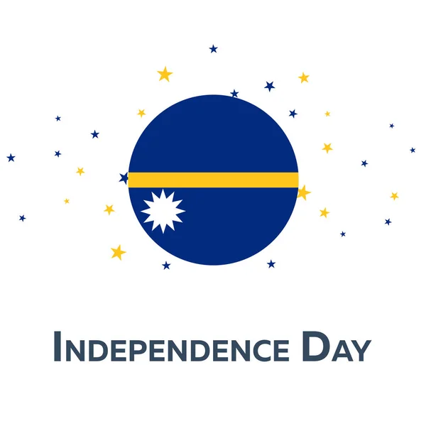 Dzień Niepodległości Nauru. Patriotyczne Banner. Ilustracja wektorowa. — Wektor stockowy
