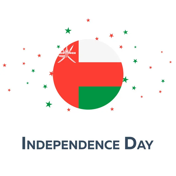 Dzień Niepodległości, Oman. Patriotyczne Banner. Ilustracja wektorowa. — Wektor stockowy