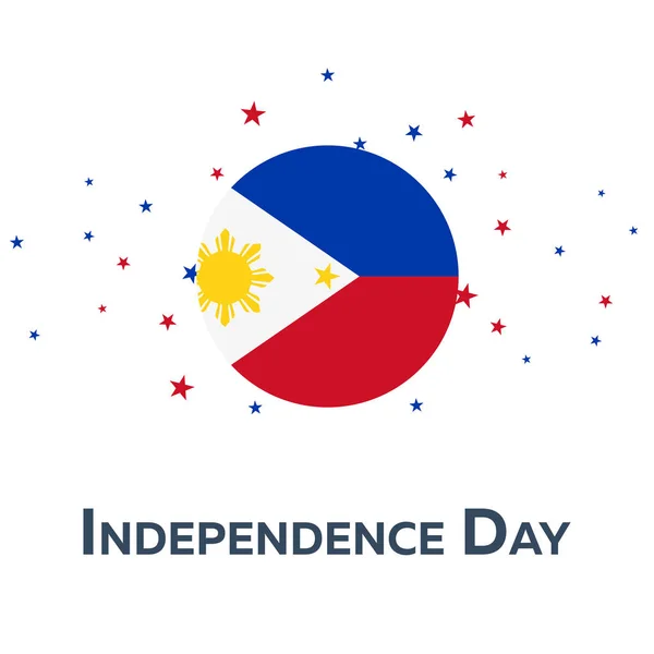 Dia da independência de Filipinas. Banner Patriótico. Ilustração vetorial . — Vetor de Stock