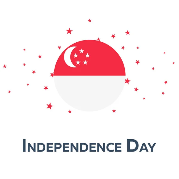 Dia da independência de Singapura. Banner Patriótico. Ilustração vetorial . — Vetor de Stock