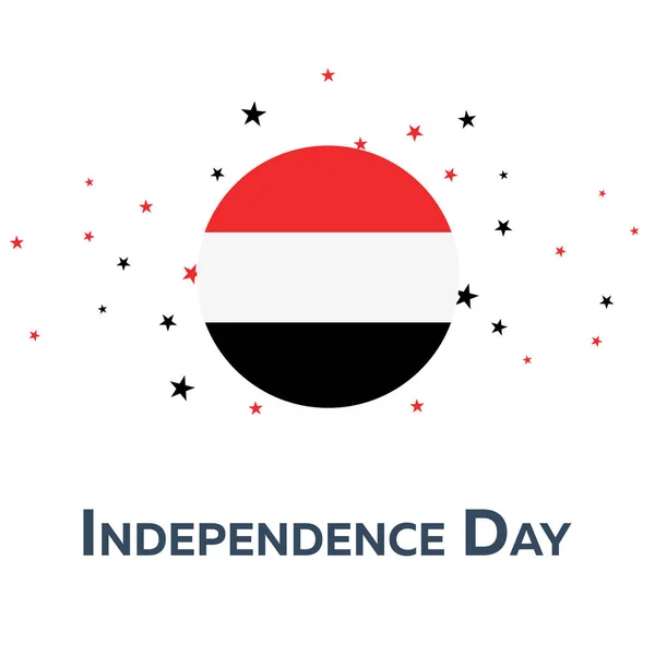 Dzień Niepodległości Jemenu. Patriotyczne Banner. Ilustracja wektorowa. — Wektor stockowy