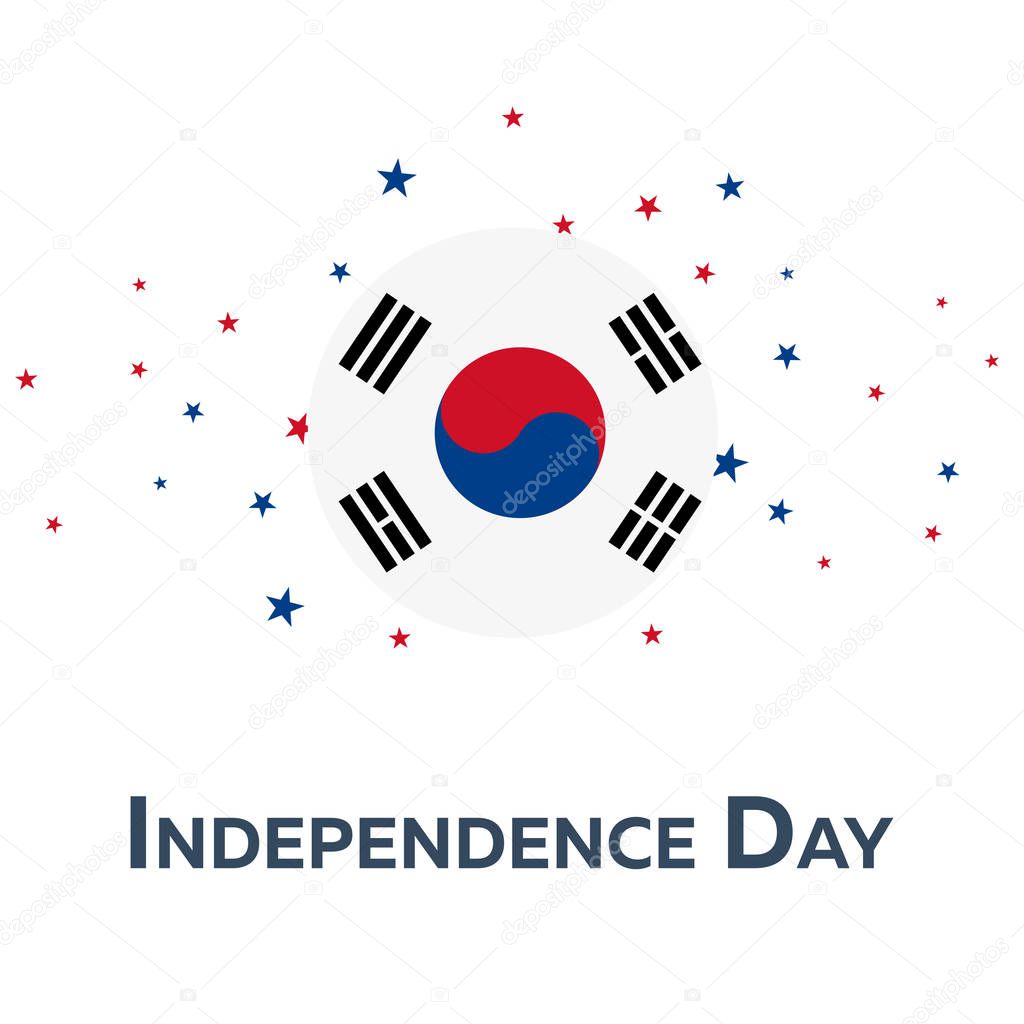 Día de la Independencia de Corea del Sur. Bandera Patriótica