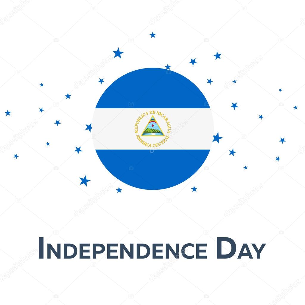 Independence day of Nicaragua. Patriotic Banner. Vector illustration.