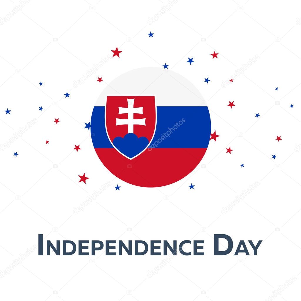 Independence day of Slovakia. Patriotic Banner. Vector illustration.