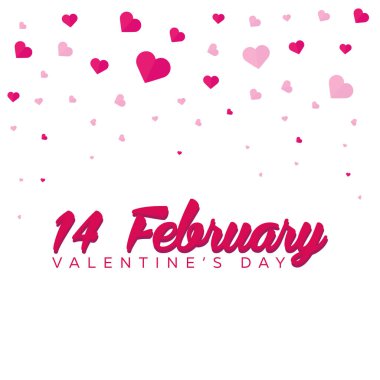 Sevgililer günün kutlu olsun. Arka plan yürekleri. Vektör düz çizim.