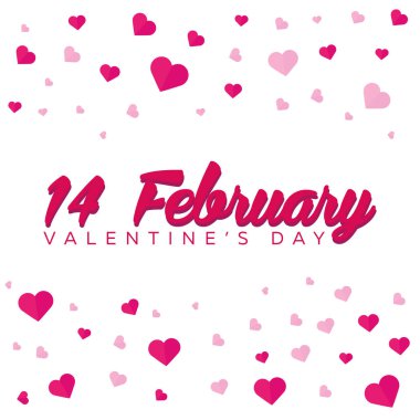 Sevgililer günün kutlu olsun. Arka plan yürekleri. Vektör düz çizim.