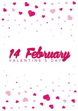 Sevgililer günün kutlu olsun. Arka plan yürekleri. Vektör düz çizim.