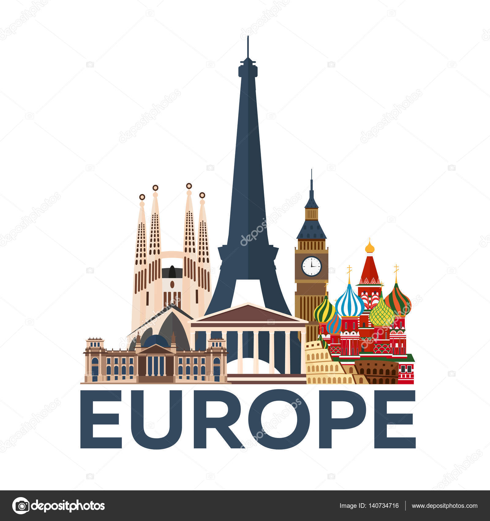 Travel poster europe vacation trip to country travelling