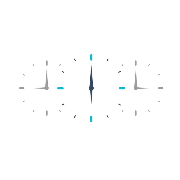 時間のロゴ。動画再生アイコン。ベクトル フラット同封. — ストックベクタ