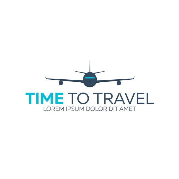 Czas podróży. Logo podróży. Ilustracja wektorowa płaskie. — Wektor stockowy