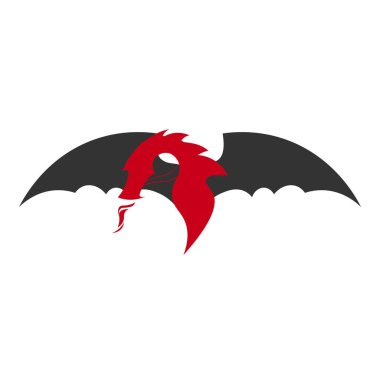 Dragon logosunu görmeniz gerekir. Çince ejderha. Vektör düz çizim.