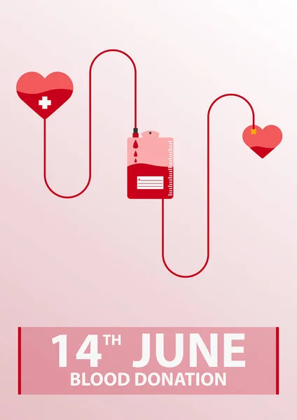 Banner de donación de sangre. Ilustración médica Vector ilustración . — Vector de stock